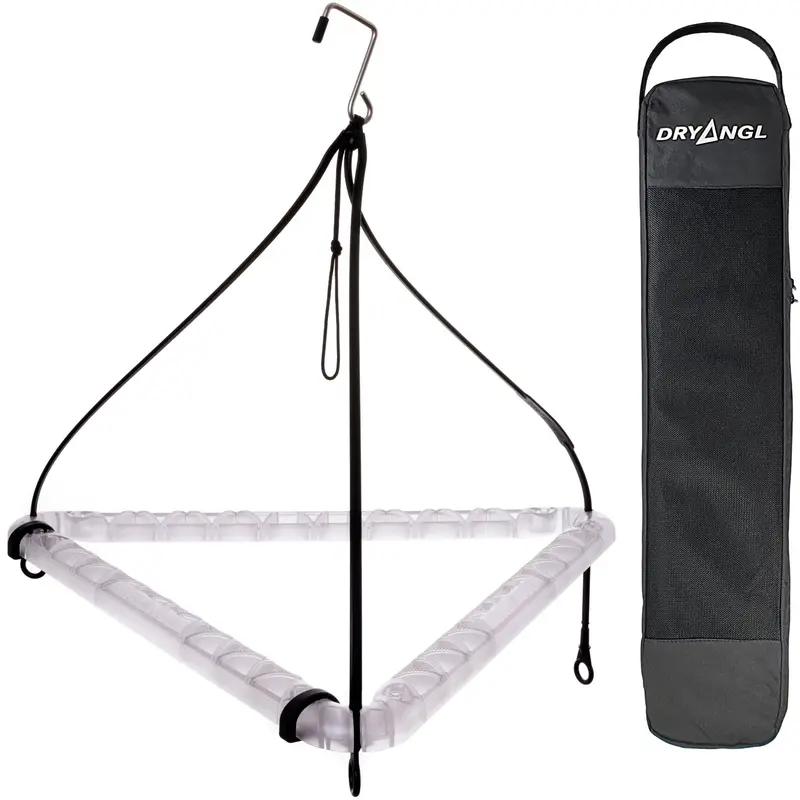 3-fach Wetsuit Hanger – Mobiler Neopren Kleiderbügel & System (Zerlegbar) | Platz für 3 Anzüge & Trapez | Mit Schuh-Halter & Abtropfschutz erweiterbar
