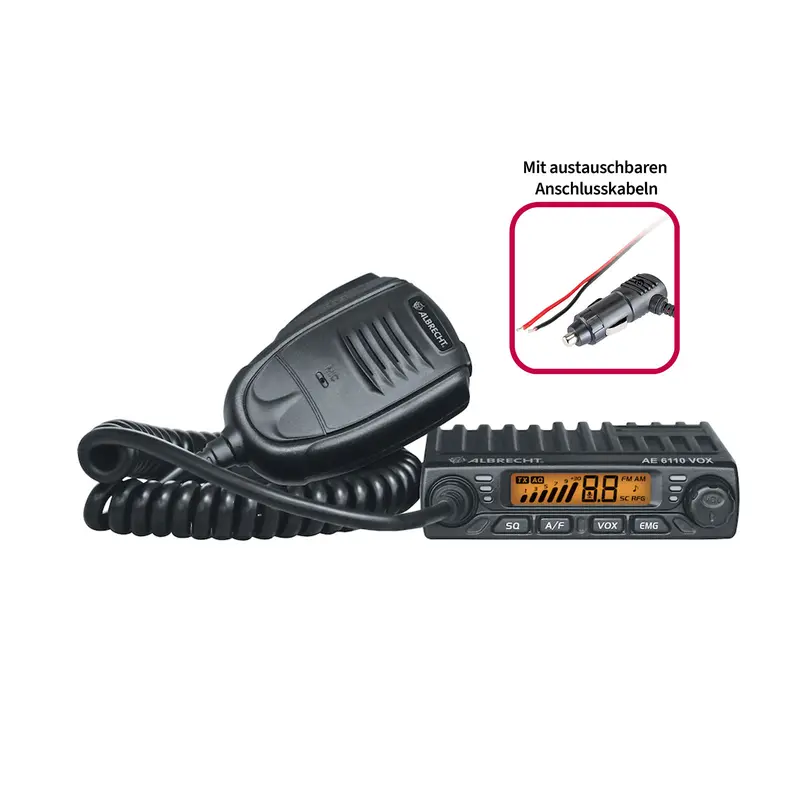 Albrecht AE 6110 VOX mit 2 Stromkabeln