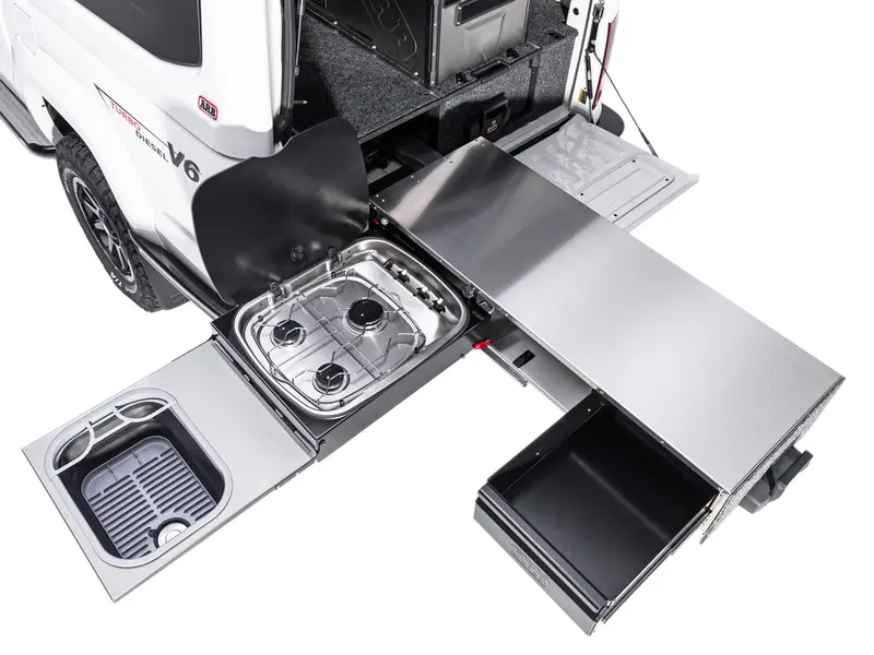 ARB Slide Kitchen 1355mm Schublade inkl. Kocher, Ablage, Schublade & Spülbecken