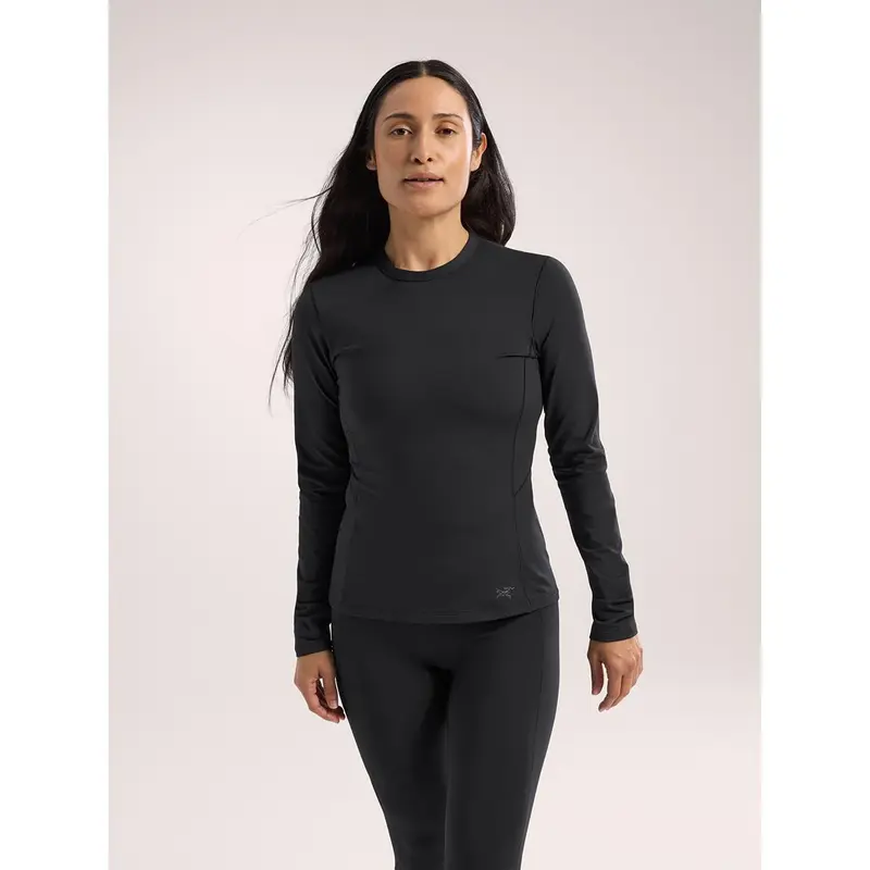 Arcteryx Rho Crew black Damen Longsleeve