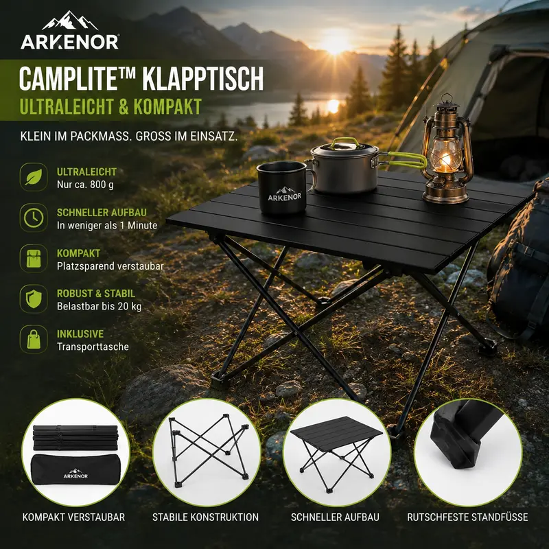 Arkenor CampLite™ Klapptisch
