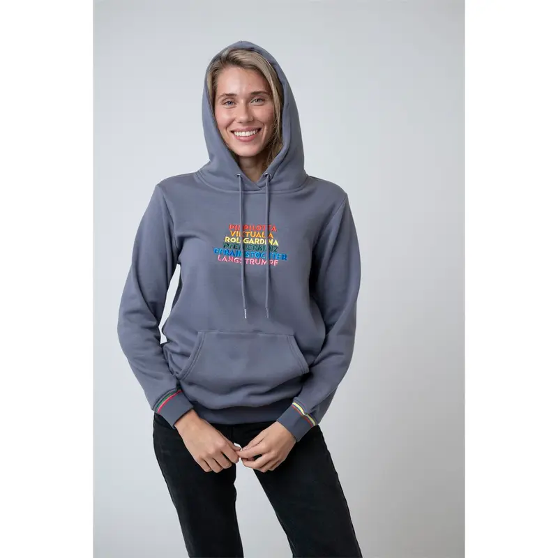Bavarian Caps Hoodie "Pippilotta Viktualia" - graublau