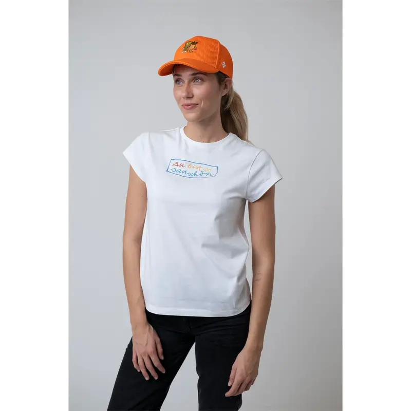 Bavarian Caps T-Shirt "Sauschön" - weiß