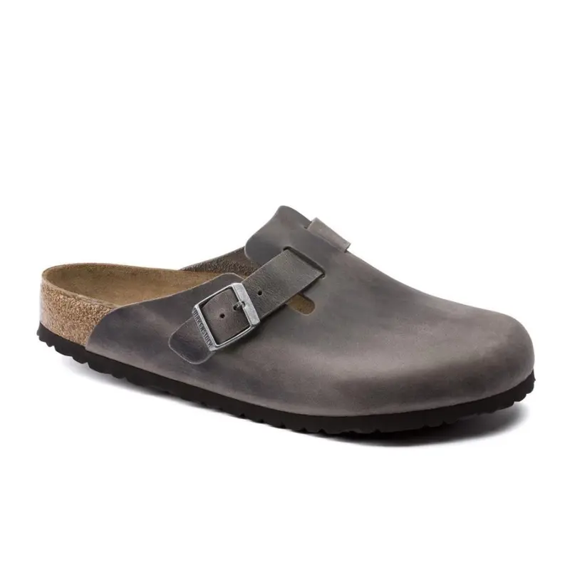 Birkenstock Soft Footbed Leder geölt iron normal Unisex