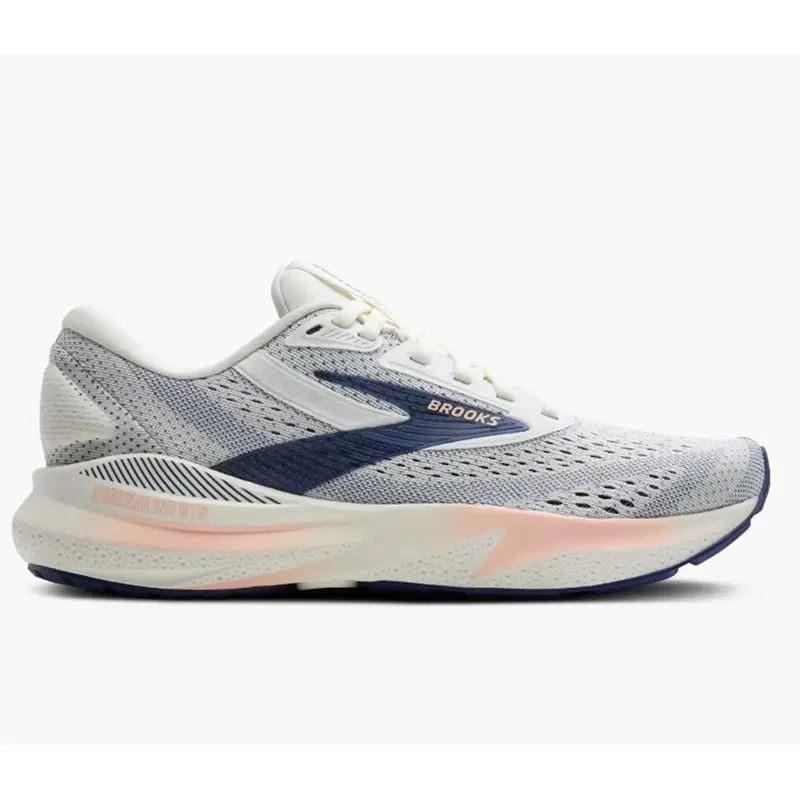 Brooks Adrenaline GTS 24 Damen Laufschuhe Grey Blue Ribbon Peach