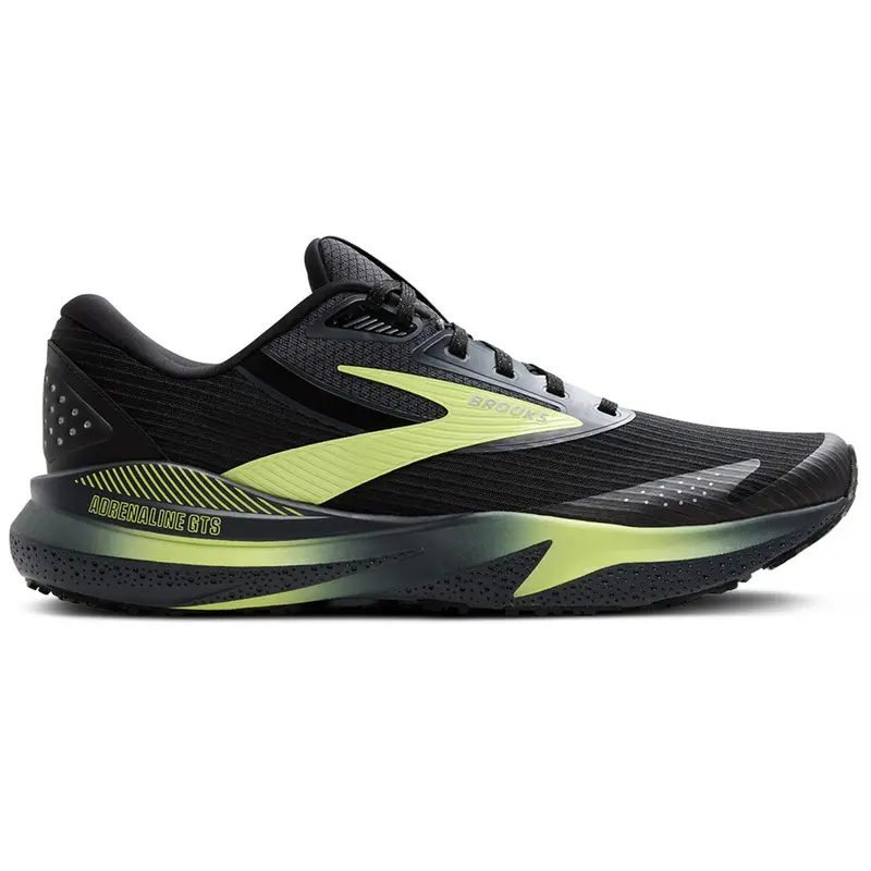 Brooks Adrenaline GTS 24 Herren Laufschuhe Weatherized Black Ebony New Yellow