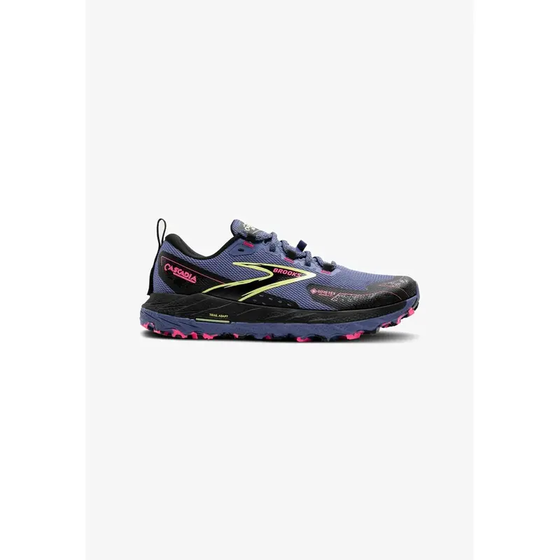 Brooks Cascadia 18 GTX Damen Laufschuhe Grey Blue Black Pink