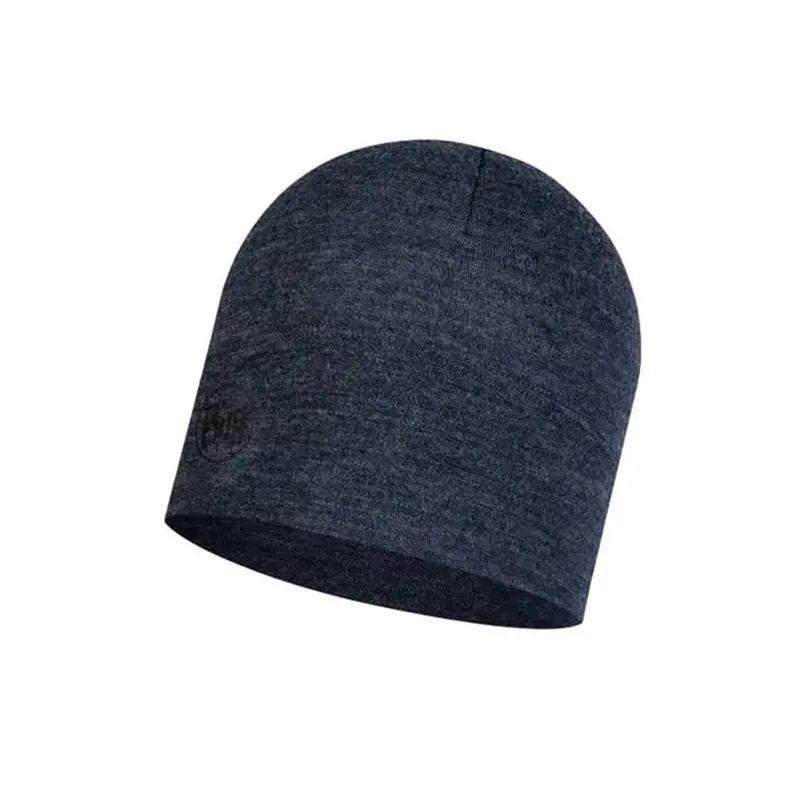 Buff Merino Midweight Mütze Light Grey Melange