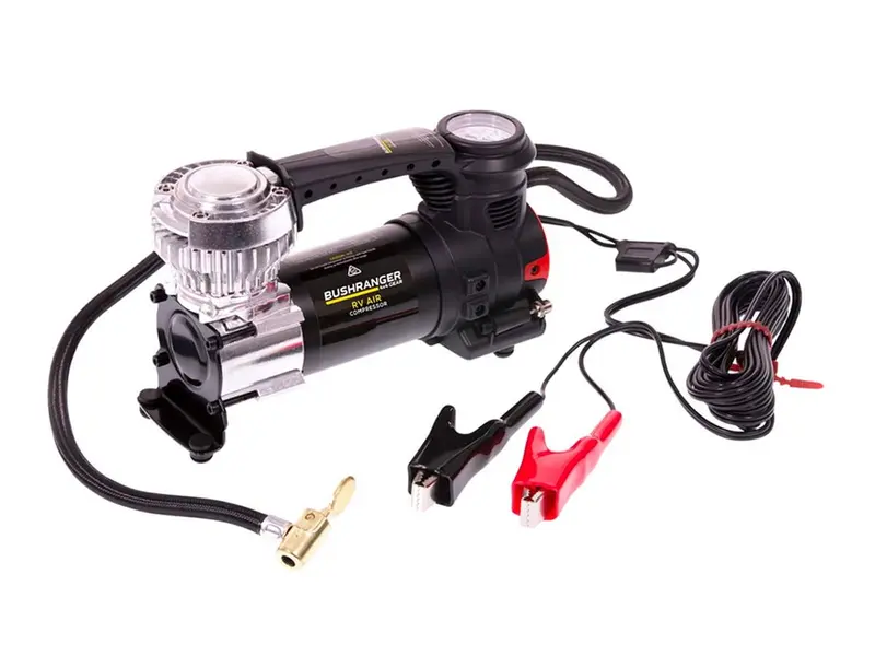 Bushranger RV AIR Kompressor 12V mit Batterieklemmen, 28 LPM bei 4 BAR