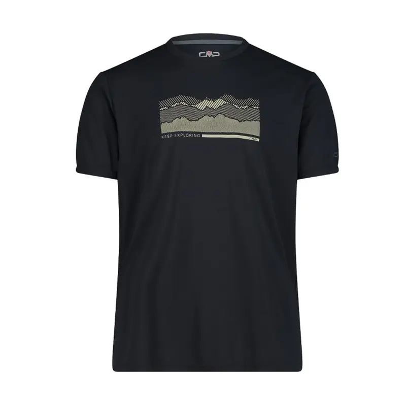CMP Sport Man Piqué T-Shirt mit Print anthracite graffite