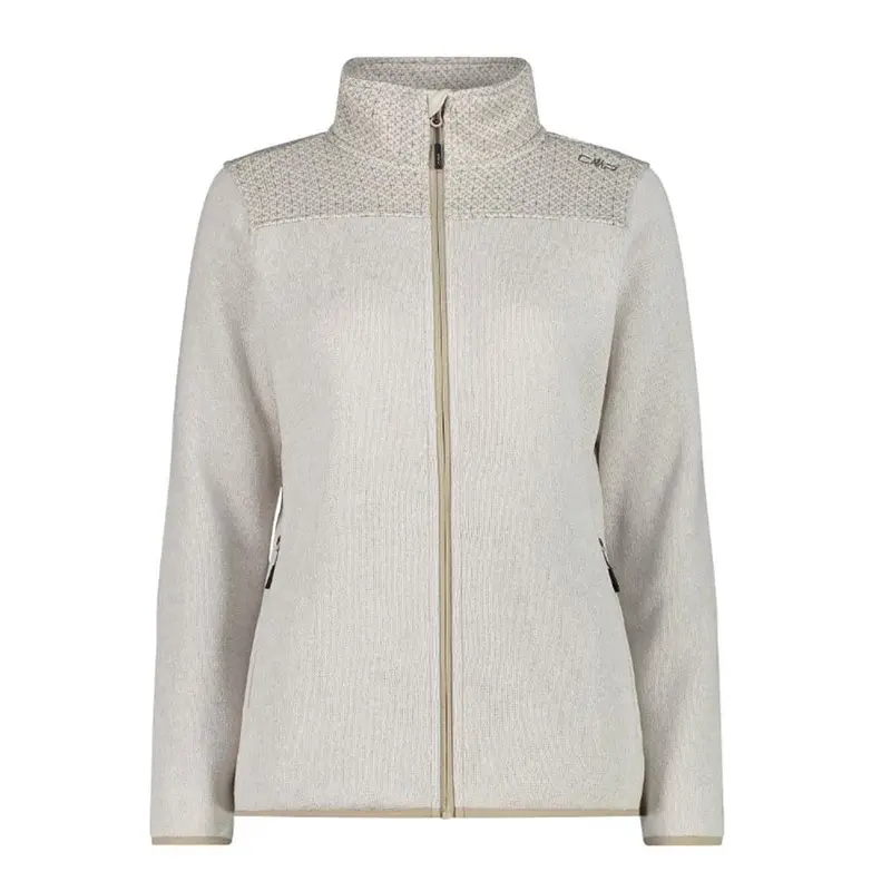 CMP Sport Woman Knit-Tech Jacket vaniglia sabbia