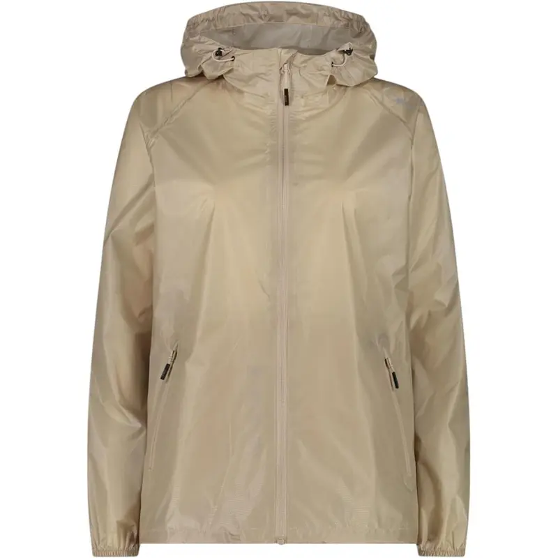 CMP Woman Jacket Rain Fix Hood sabbia