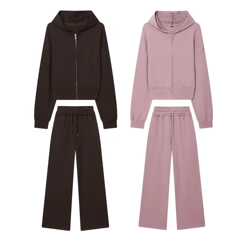 Damen 10+ Cropped Kapuzenjacke mit durchgehendem Reißverschluss und überschnittener Schulter Drune