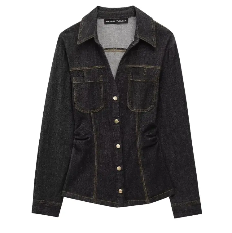 Damen 40+ hochtaillierte weite Denimhose mit Bügelfalte und Saumaufschlag Drune