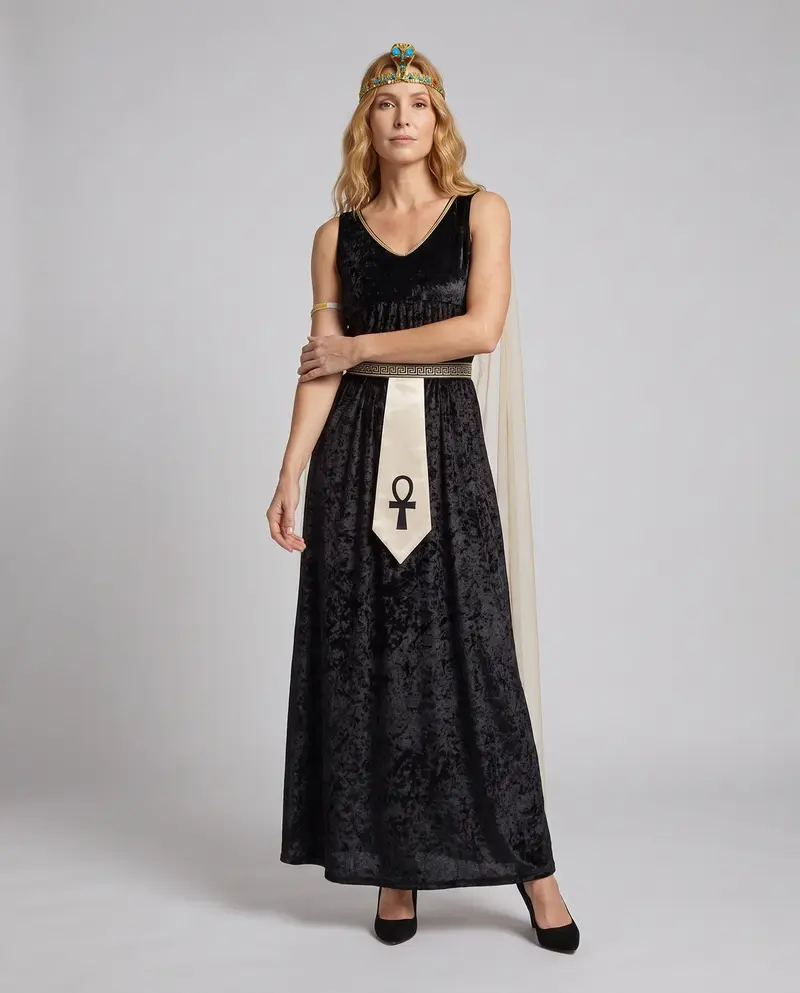 Damen ägyptisches Königinnenkostüm mit eleganten Verzierungen Drune
