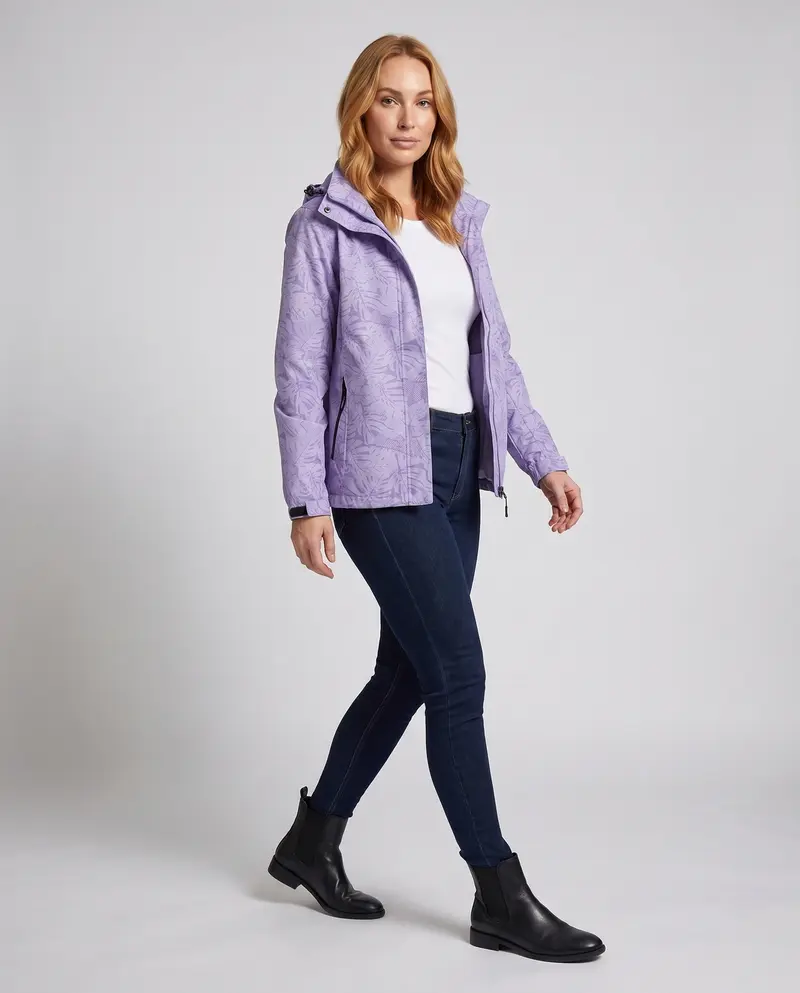 Damen Atmungsaktive Funktionsjacke mit Verstellbarem Kapuzen Design Drune