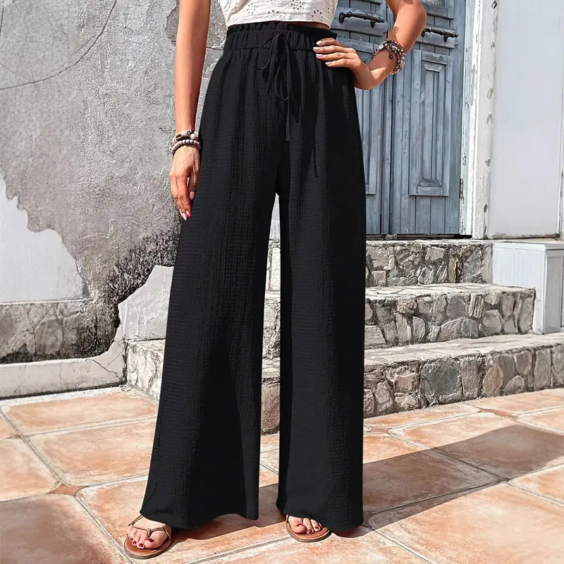 Damen Bequeme und elegante weit geschnittene Stoffhose Drune