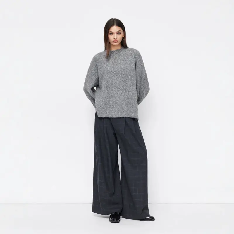 Damen Bequemer Oversized Pullover Drune