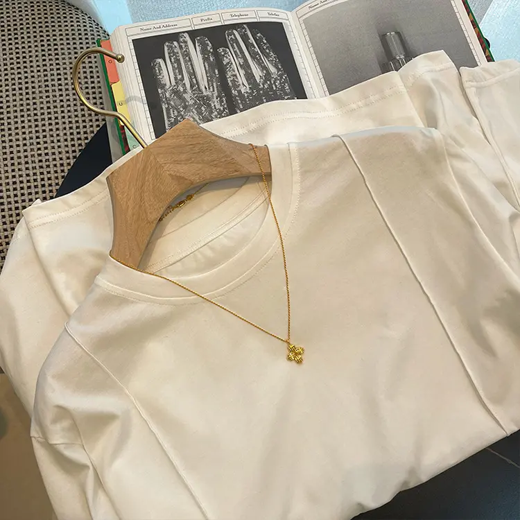 Damen Bequemes Langarmshirt aus hochwertiger Baumwolle Drune