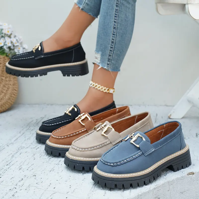 Damen Chunky‑Loafer mit profilierter Lug‑Sohle und Ziergebiss Drune
