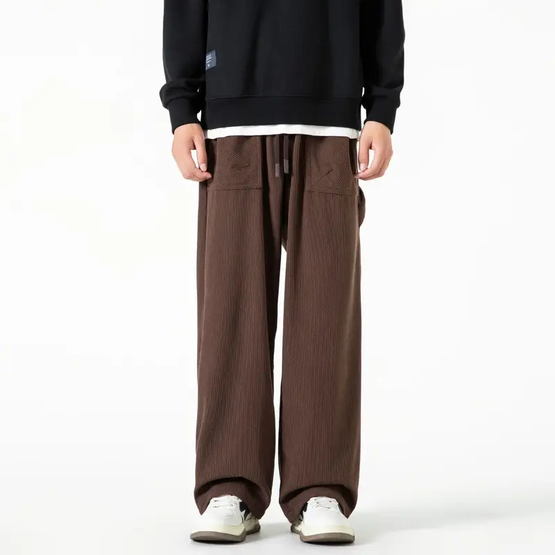 Damen Cordhose mit weitem Bein, elastischem Bund und aufgesetzten Taschen Drune