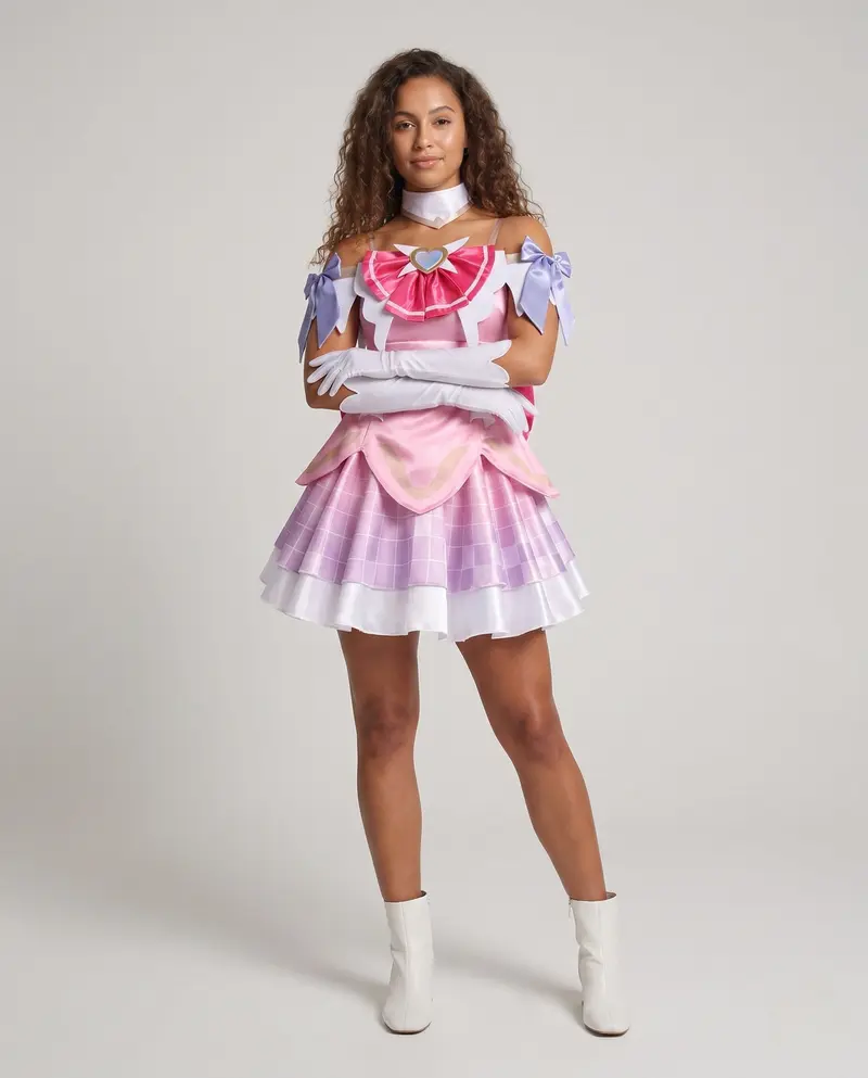 Damen Cosplay-Kleid mit detaillierten Accessoires Drune
