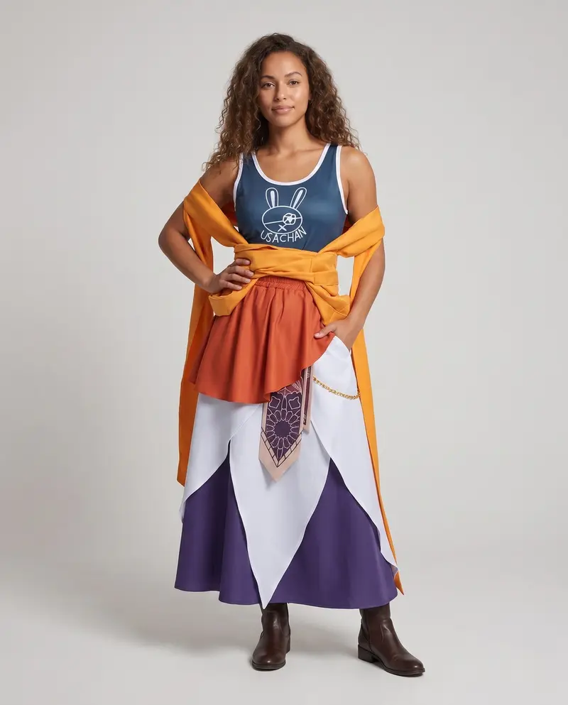Damen Cosplay-Kleid mit elegantem Design und kunstvollen Akzenten Drune