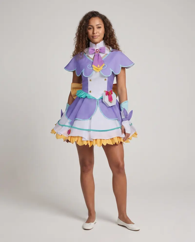 Damen Cosplay-Kleid mit kunstvollen Details und vielseitigen Accessoires Drune
