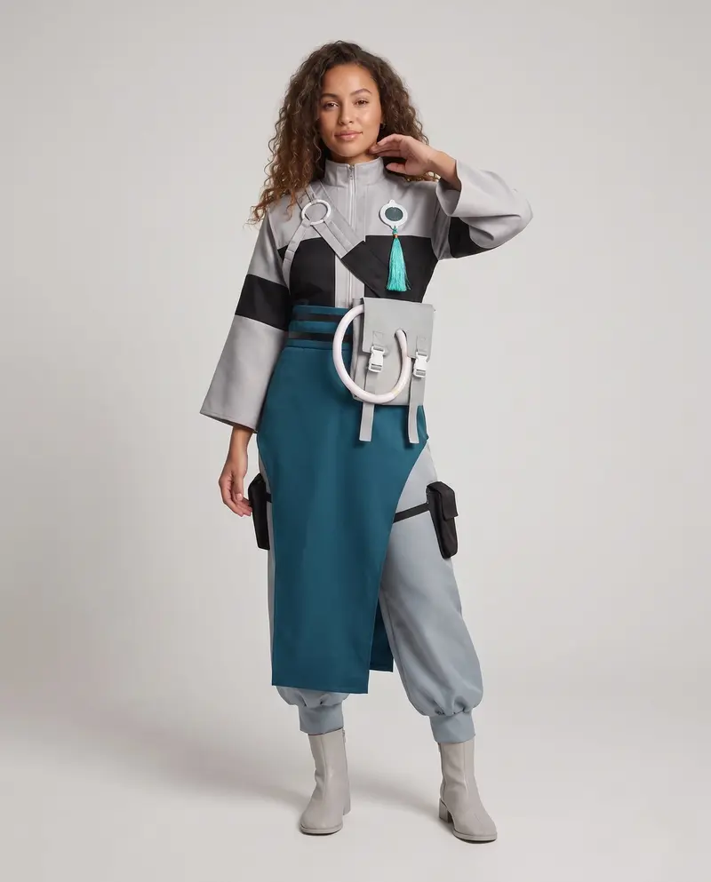 Damen Cosplay-Kostümset mit detailverliebtem Design und Zubehör Drune
