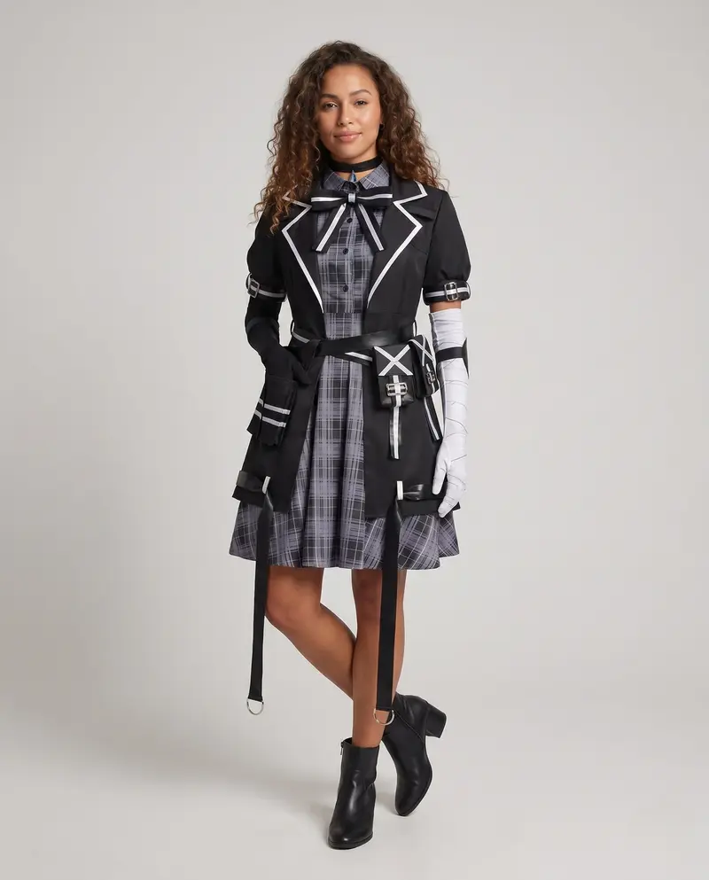 Damen Cosplay-Kostümset mit hochwertiger Bekleidung und vielseitigen Accessoires Drune