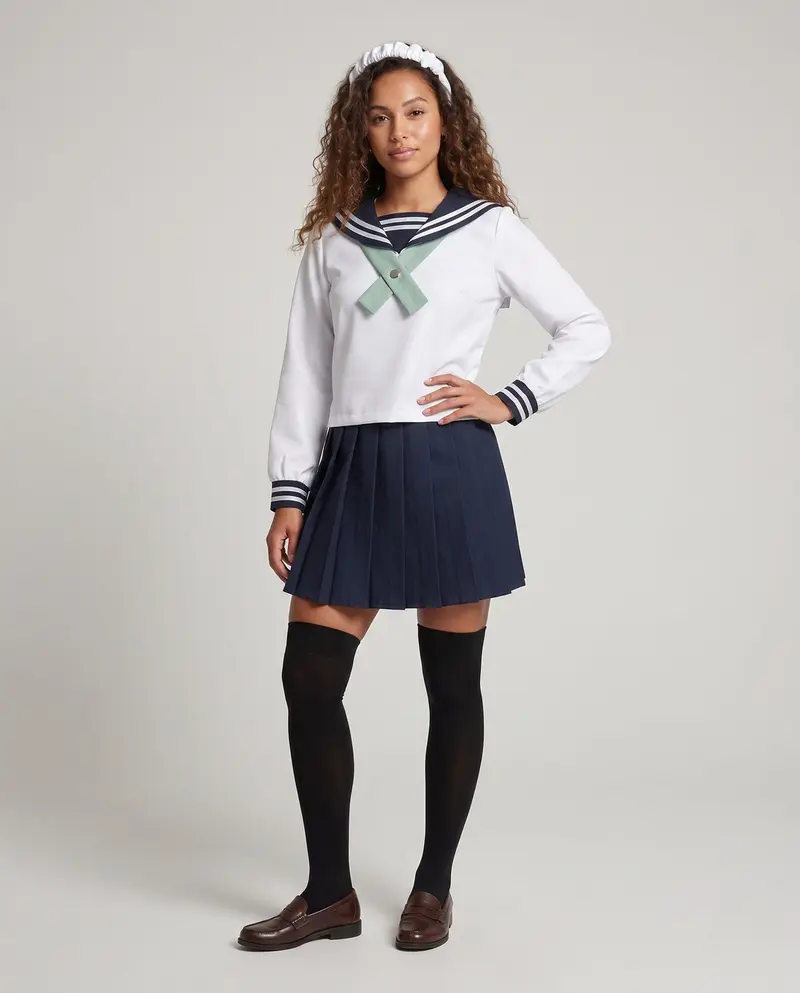 Damen Cosplay-Outfit mit klassischem T-Shirt und weitem Hosenanzug Drune