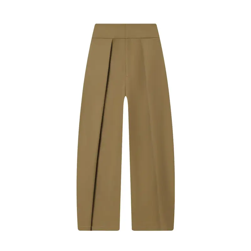 Damen Culotte‑Hose mit hoher Taille und markanter Frontfalte Drune