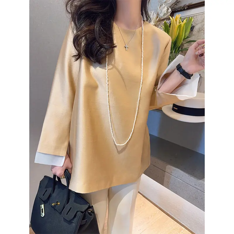 Damen Elegante Bluse aus hochwertigem Stoff mit exklusivem Schnitt Drune