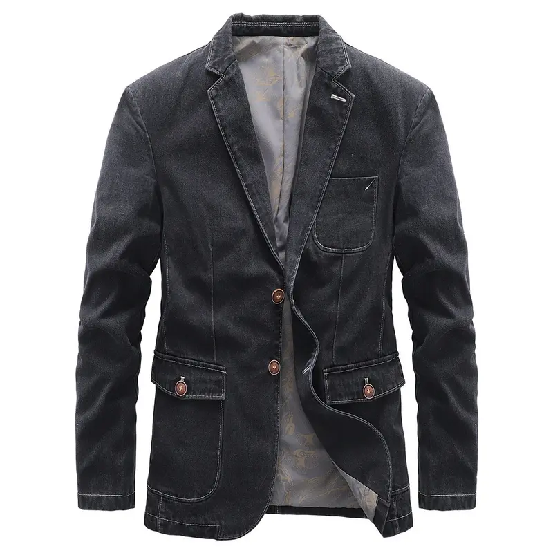 Damen Elegante Denim-Blazerjacke Drune