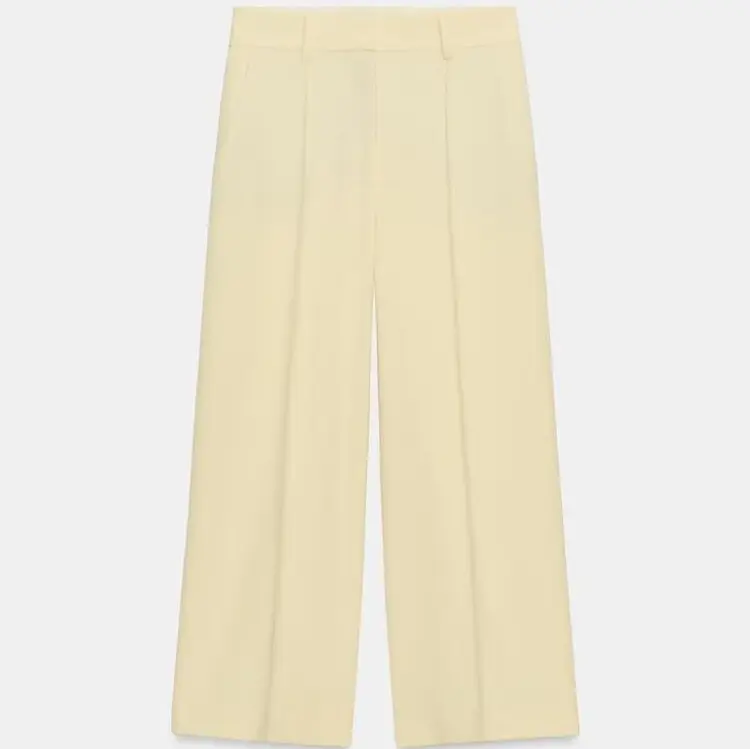 Damen Elegante High‑Waist Culotte‑Hose mit Bügelfalte und verdecktem Reißverschluss Drune