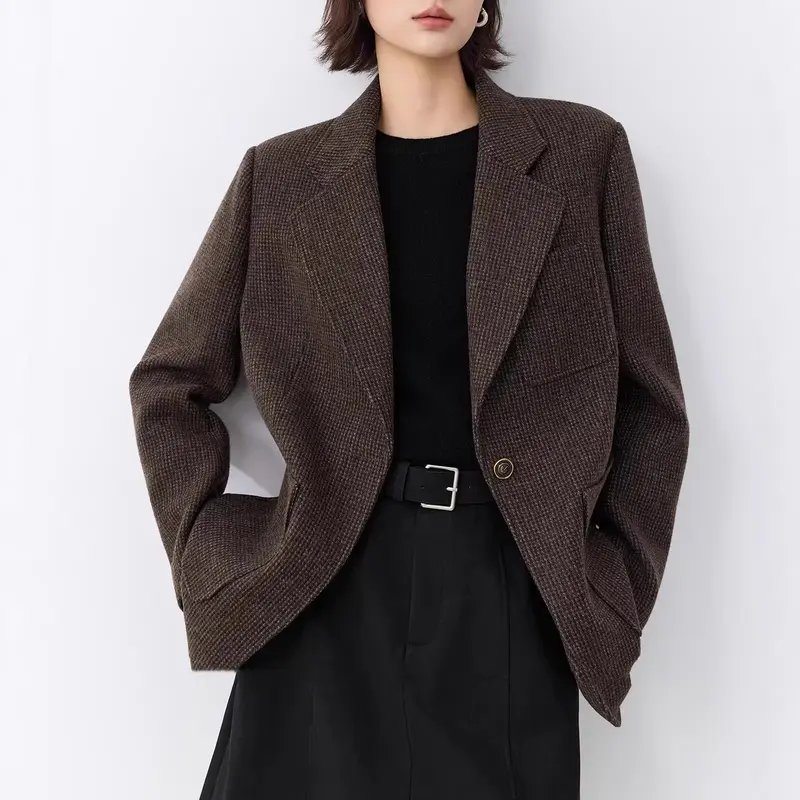 Damen Elegante oversized Jacke mit strukturiertem Design Drune