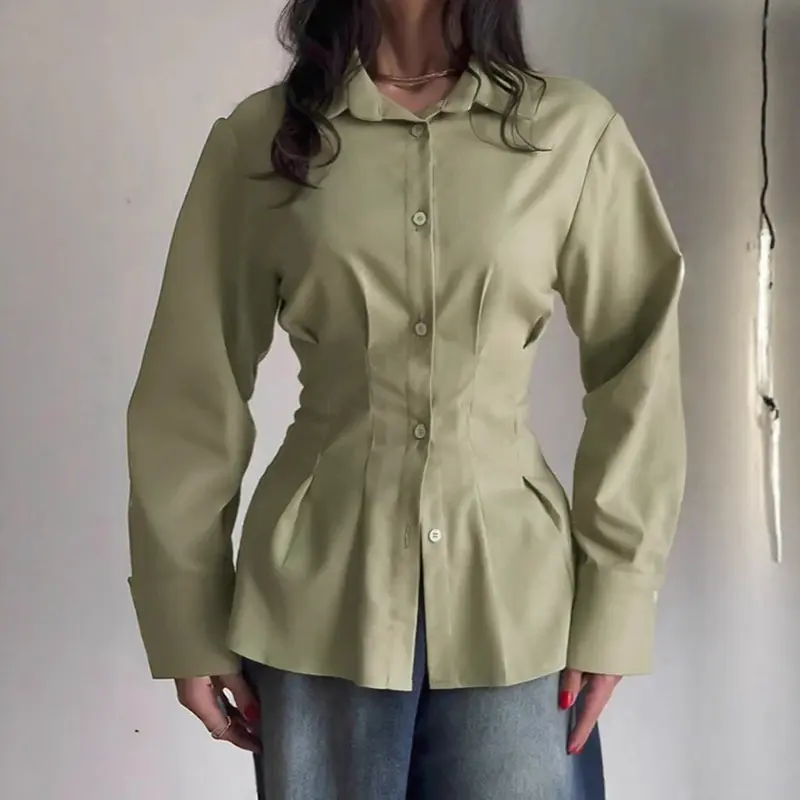 Damen Elegante taillierte Bluse Drune