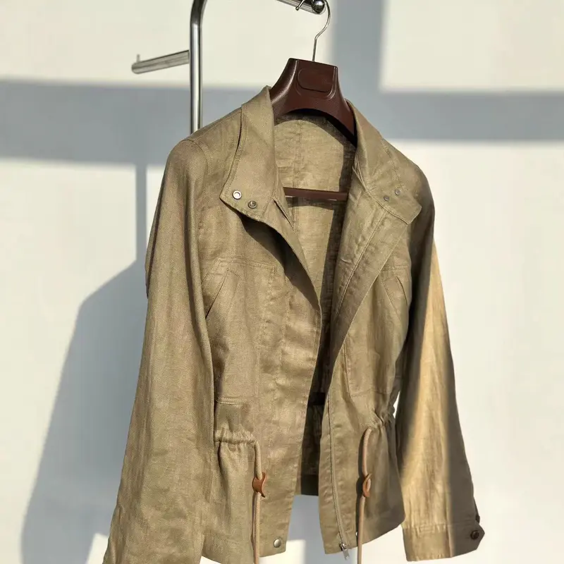 Damen elegante Übergangsjacke mit hohem Kragen Drune 1789268837