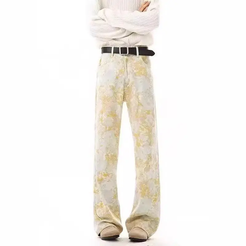 Damen Elegante und bequeme Floral-Print Weitgeschnittene Hose Drune