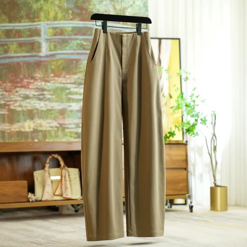 Damen Elegante und bequeme, hoch taillierte Stoffhose Drune