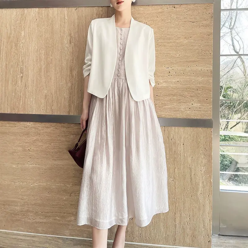 Damen Elegante und fließende Midirock Drune