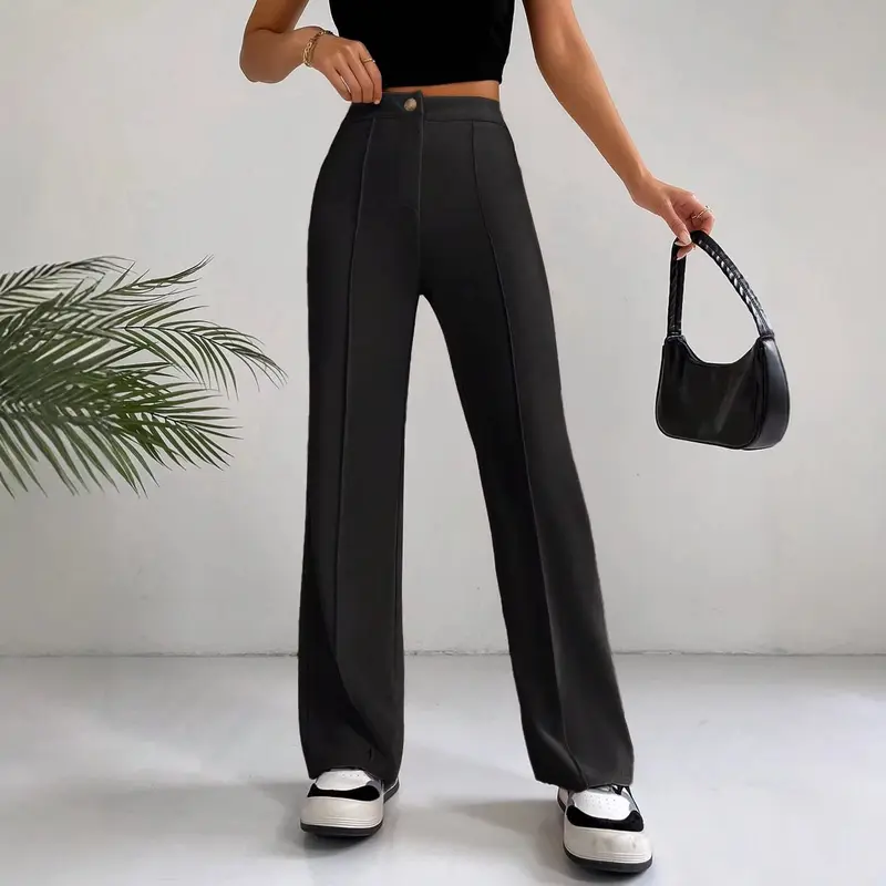 Damen Elegante und hoch geschnittene Stoffhose Drune