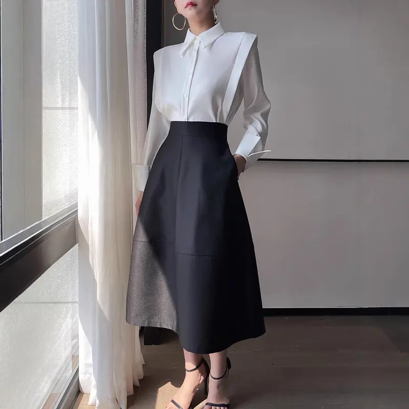 Damen Elegante und modische Bluse mit innovativen Schnitt Drune
