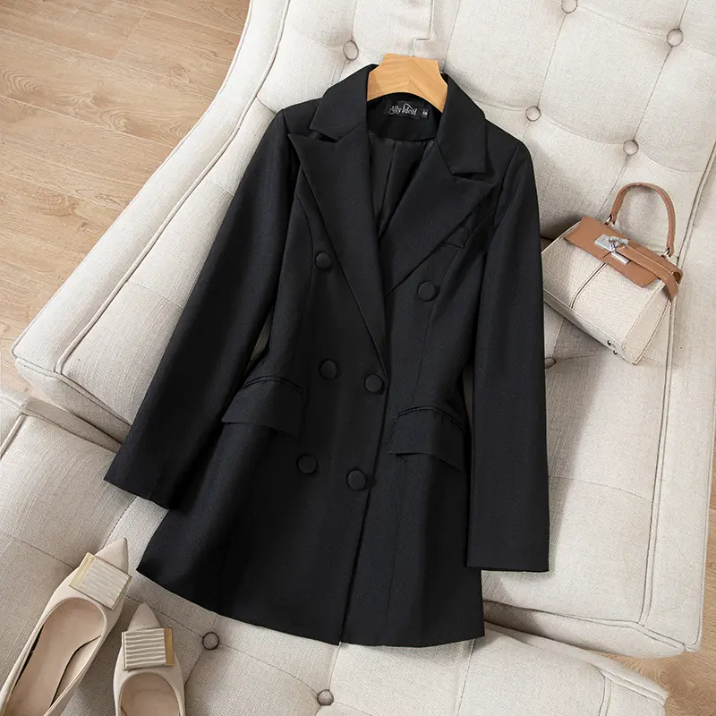 Damen Elegante und stilvolle Doppelreiher Blazer Drune