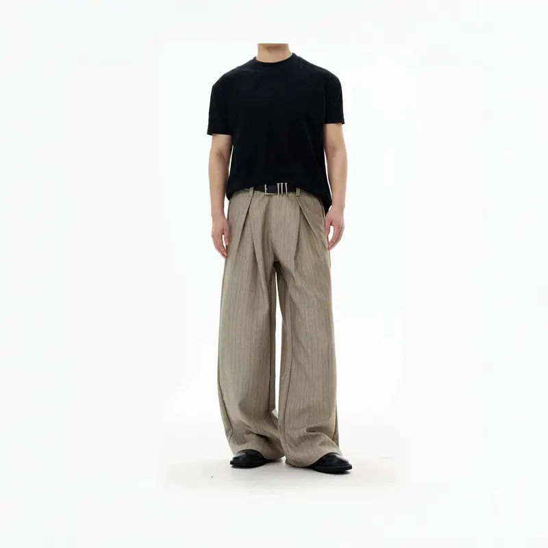 Damen Elegante und weite Hochbundhose mit Plissee Drune