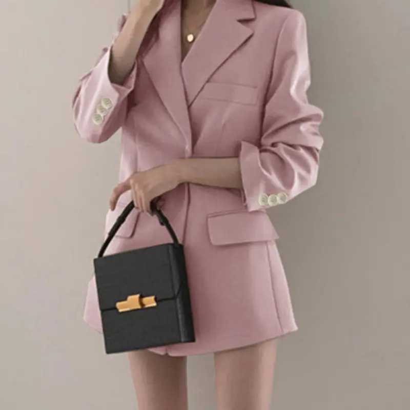 Damen Eleganter Kurzblazer mit Schalkragen Drune