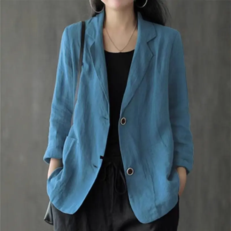 Damen Eleganter Leinenblazer Drune
