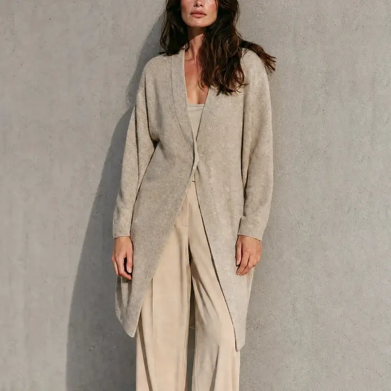 Damen Eleganter Longcardigan aus weichem Strick Drune