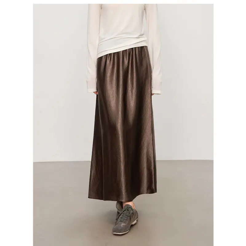 Damen Eleganter Maxirock aus hochwertigem Chiffon Drune