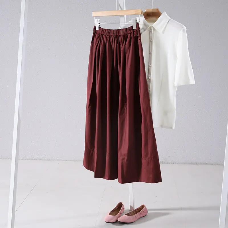 Damen Eleganter Maxirock mit weit geschnittenem Design Drune